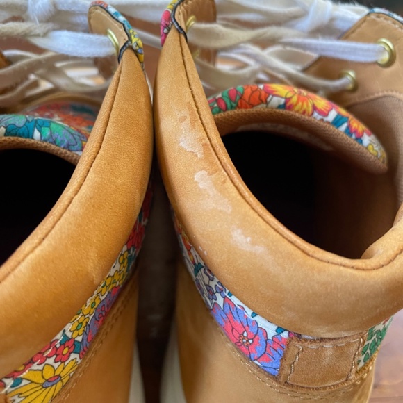 Timberland x Liberty of London Bria Wheat Nubuk Sneakers Women's Size 8.5 - Picture 6 of 14